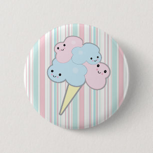 Chapa Redonda De 5 Cm algodón de azúcar kawaii lindo
