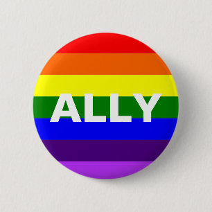 Chapa Redonda De 5 Cm Aliado LGBT