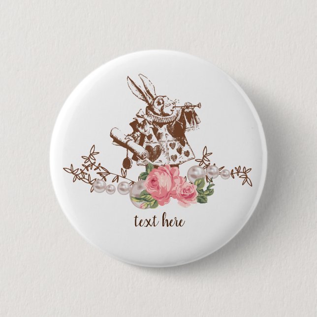 Chapa Redonda De 5 Cm alice en wonderland Button (Anverso)