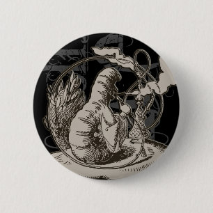 Chapa Redonda De 5 Cm Alicia en el Grunge de Caterpillar del país de la