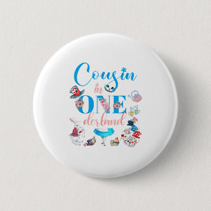 Chapa Redonda De 5 Cm Alicia En El Primo Familiar De La Nacimiento De Au