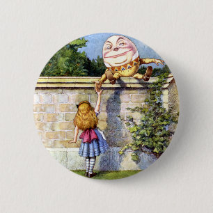 Chapa Redonda De 5 Cm Alicia y Humpty Dumpty en el país de las