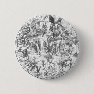 Chapa Redonda De 5 Cm Alicia y la cuadrilla