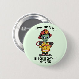 Chapa Redonda De 5 Cm Alien Firefighter