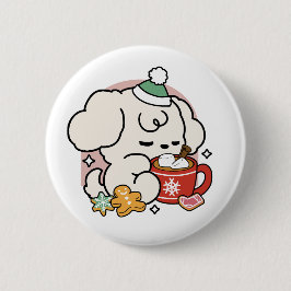 Chapa Redonda De 5 Cm Alimentado por los sueños de cacao y cachorro - Pe