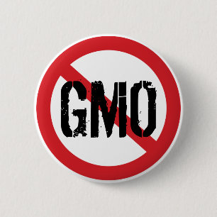 Chapa Redonda De 5 Cm Alimentos Genéticamente Modificados Sin OGM