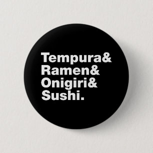 Chapa Redonda De 5 Cm Alimentos japoneses Tempura y Ramen y Onigiri y Su
