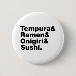 Chapa Redonda De 5 Cm Alimentos japoneses Tempura y Ramen y Onigiri y Su