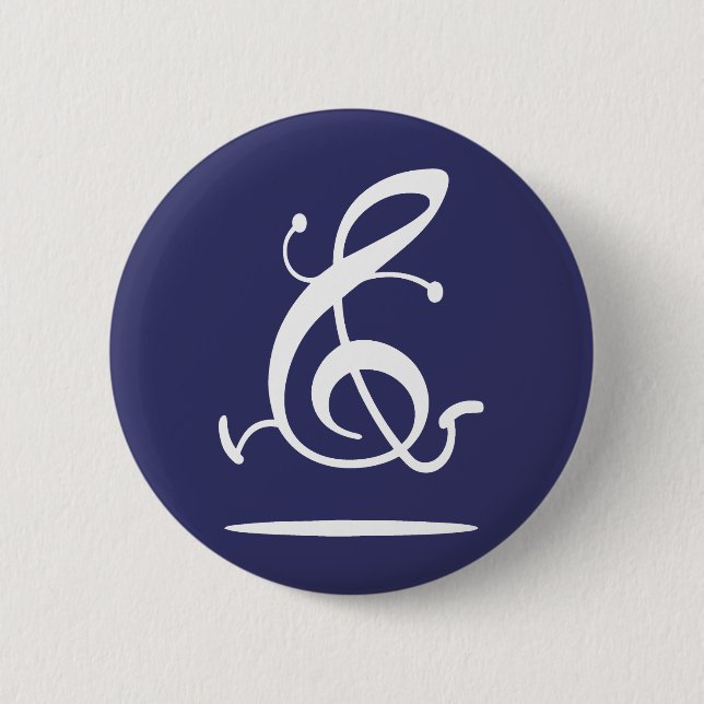 Chapa Redonda De 5 Cm Allegro Clef (Anverso)