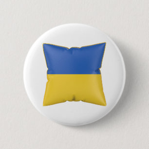 Chapa Redonda De 5 Cm Almohada con la bandera de Ucrania