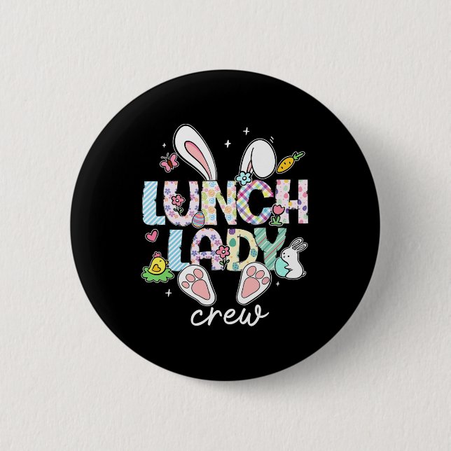Chapa Redonda De 5 Cm Almuerzo Lady Crew Funny Lunch Lady Cafeteria Pasc (Anverso)