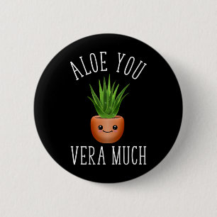 Chapa Redonda De 5 Cm Aloe You Vera mucho