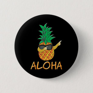 Chapa Redonda De 5 Cm Aloha de frutas de piña en Hawaii - Surf nuevo