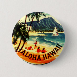 Chapa Redonda De 5 Cm Aloha Hawaii