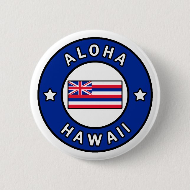 Chapa Redonda De 5 Cm Aloha Hawaii (Anverso)