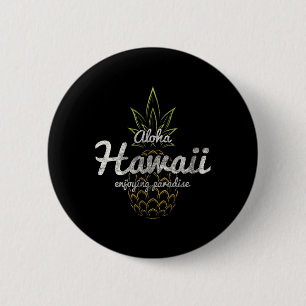 Chapa Redonda De 5 Cm Aloha Hawaii Luau Costume Hawaii Pineap de vacacio
