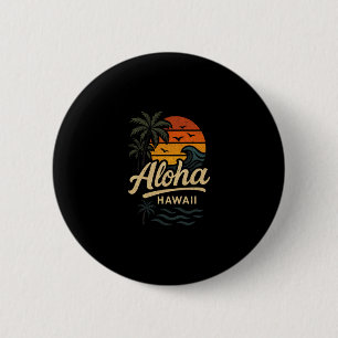 Chapa Redonda De 5 Cm Aloha Hawaii Playa Verano Surfing 70s Retro