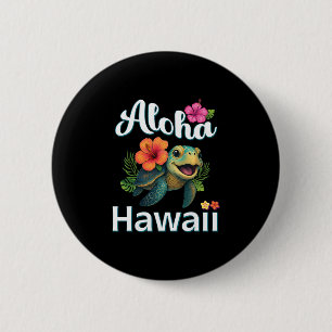 Chapa Redonda De 5 Cm Aloha Hawaii Tortuga Isla Hawaiana Niños Bebé M