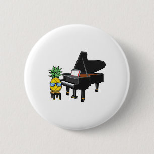 Chapa Redonda De 5 Cm Aloha Pineapple Bebe Hawaii Gift Piano - Pianis