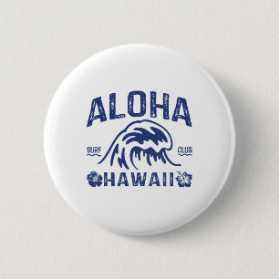Chapa Redonda De 5 Cm Aloha Vintage Hawaii Ola Surf Playa Hawaiana Surf