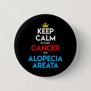 Chapa Redonda De 5 Cm Alopecia Areata Conciencia Pérdida de pelo Cabeza 