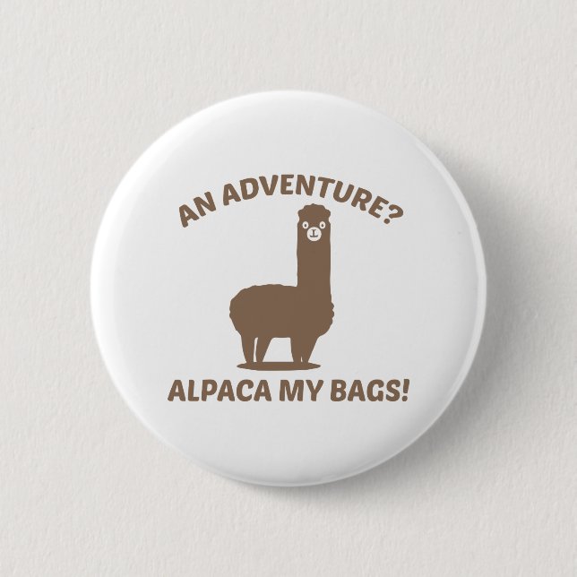 Chapa Redonda De 5 Cm Alpaca My Bags (Anverso)