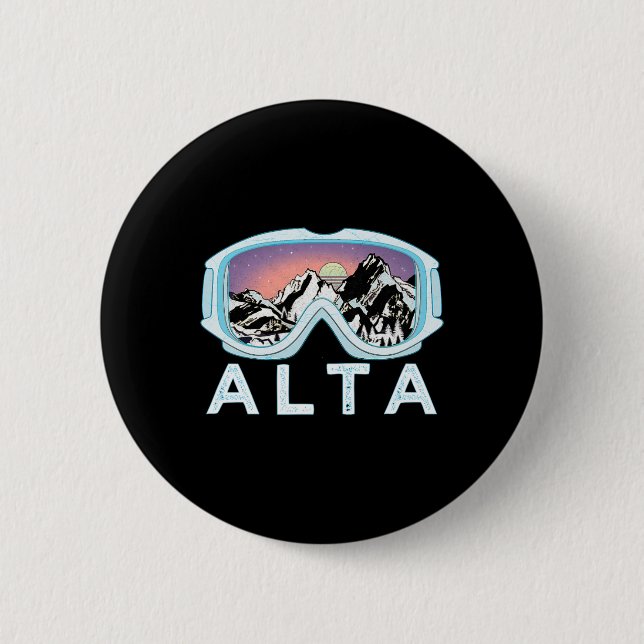 Chapa Redonda De 5 Cm Alta Ski Design Alta (Anverso)