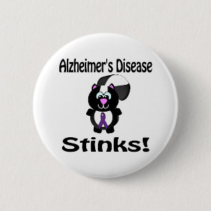Chapa Redonda De 5 Cm Alzheimers Enfermedad Apesta Conciencia Del zorril
