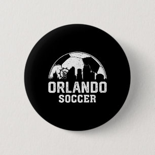 Chapa Redonda De 5 Cm Amante de Deportes Fútbol Retro Vintage Orlando