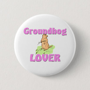 Chapa Redonda De 5 Cm Amante de Groundhog