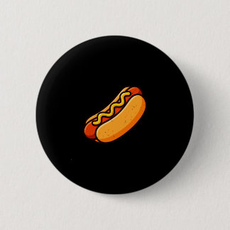 Chapa Redonda De 5 Cm Amante de la comida rápida salchicha vienesa en pa