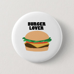 Chapa Redonda De 5 Cm Amante de la hamburguesa