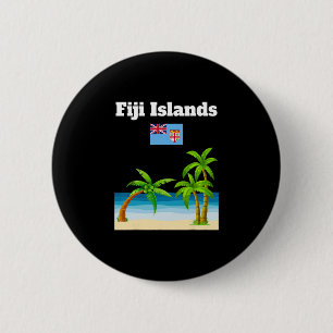 Chapa Redonda De 5 Cm Amante de las Islas Fiji Viaje Souvenir Bandera Fi