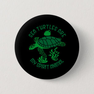 Chapa Redonda De 5 Cm Amante de las Tortugas Las Tortugas Marinas Son