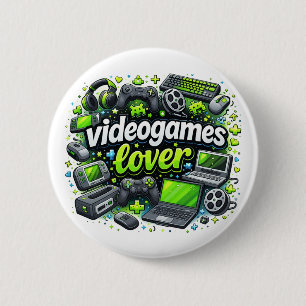 Chapa Redonda De 5 Cm Amante de los videojuegos