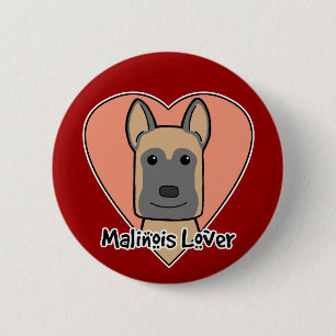 Chapa Redonda De 5 Cm Amante de Malinois