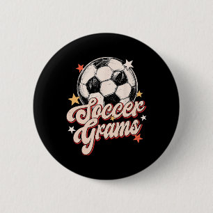 Chapa Redonda De 5 Cm Amante del fútbol retro genial Grams de fútbol