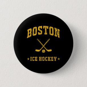 Chapa Redonda De 5 Cm Amante del hockey vintage de Boston día de partido