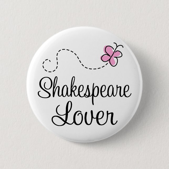 Chapa Redonda De 5 Cm Amante lindo de Shakespeare (Anverso)
