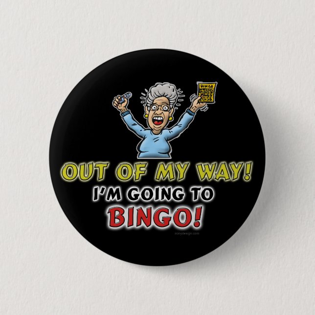 Chapa Redonda De 5 Cm Amantes del bingo (Anverso)