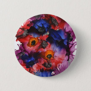 Chapa Redonda De 5 Cm Amapola - insignia