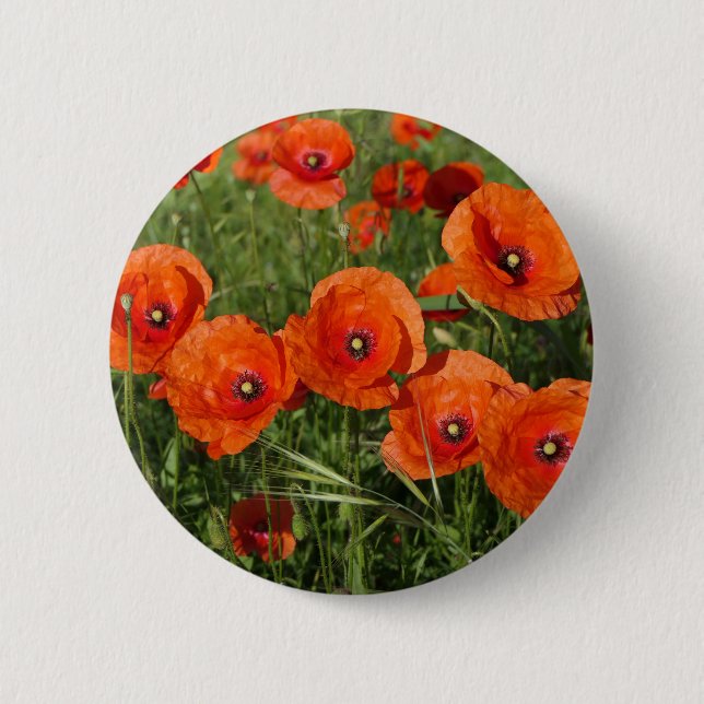 Chapa Redonda De 5 Cm Amapolas comunes (Anverso)