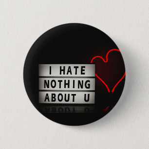 Chapa Redonda De 5 Cm Amar las luces rojas Posters estéticos de tipo Art