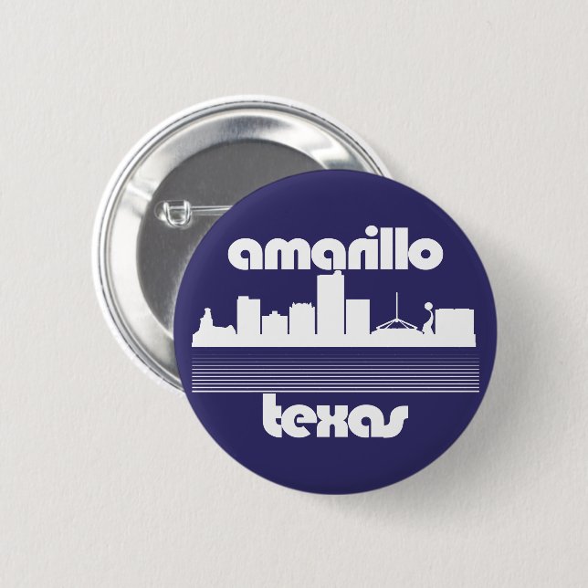 Chapa Redonda De 5 Cm Amarillo Texas (Anverso y reverso)