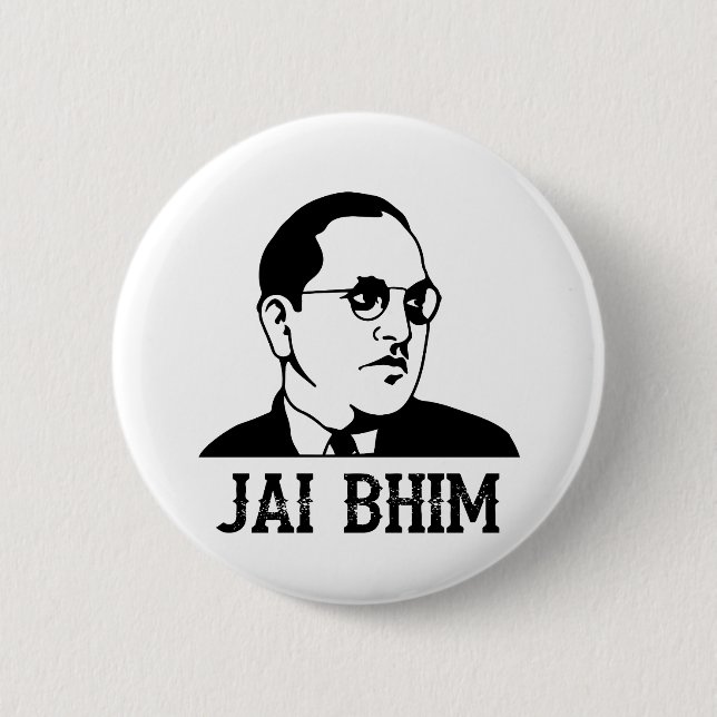 Chapa Redonda De 5 Cm Ambedkar Jayanthi Jai Bhim/Bheem (Anverso)