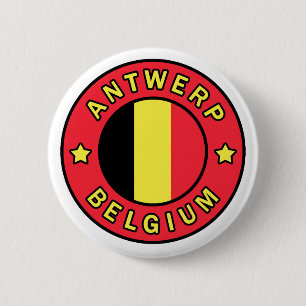 Chapa Redonda De 5 Cm Amberes Bélgica
