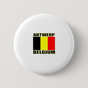 Chapa Redonda De 5 Cm Amberes, Bélgica