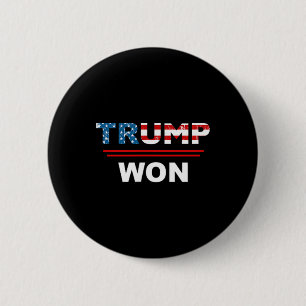 Chapa Redonda De 5 Cm (Ambos lados) Divertido Trump ganó 45-47 Mamáes de
