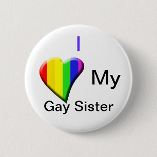Chapa Redonda De 5 Cm Ame a mi hermana gay