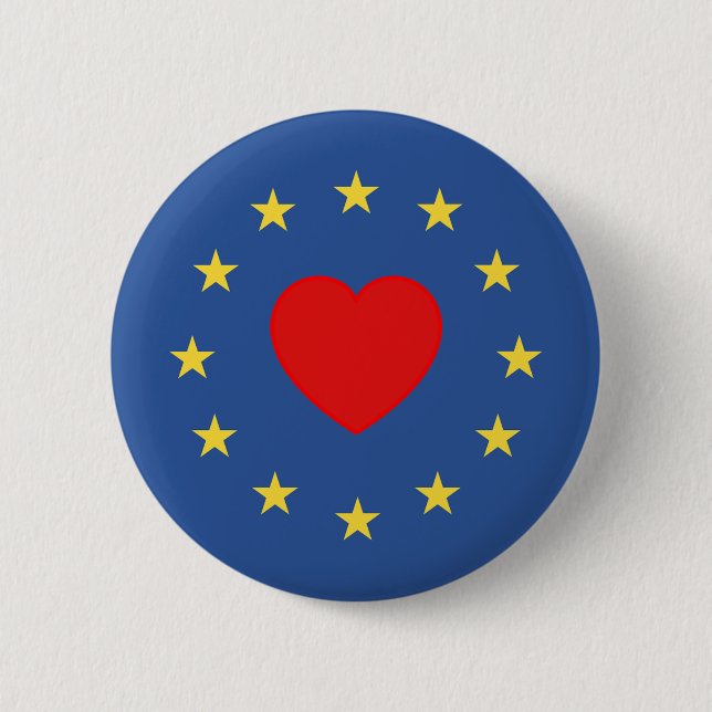 Chapa Redonda De 5 Cm ame la insignia del eu (Anverso)
